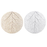 Decoris Leather Round Placemat 38cm - 2 Assorted,